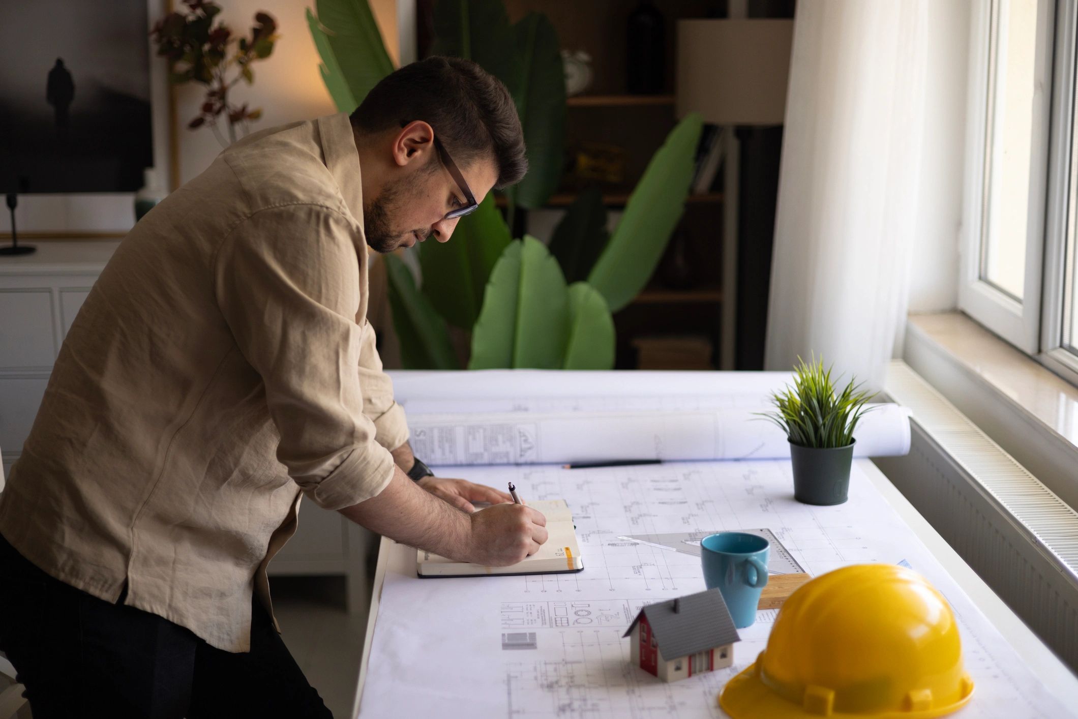 architectural design blueprint modern home